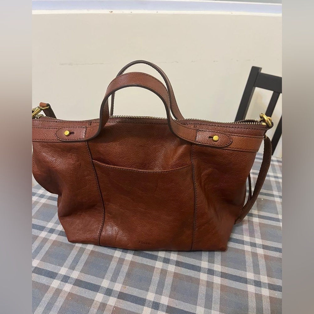 Fossil Sadie Satchel Leather Purse